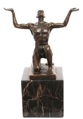 Skulptur Mann erotische Kunst Antik-Stil Bronzeskulptur Bronze Figur Statue 18cm