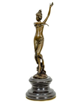Bronzeskulptur Frau Akt Erotik Antik-Stil Bronze Figur Statue - 26cm