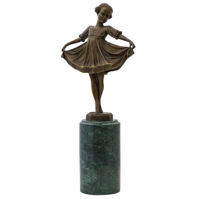 Bronzeskulptur nach Ferdinand Preiss (1882-1943) Bronzefigur Ballerina 32cm