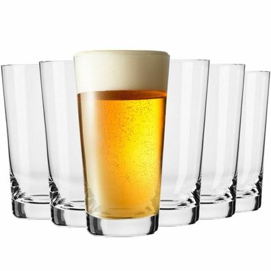 Krosno Pure Gläser für Weizen Bier Pilsner | Set 6 | 530 ml | Spülmaschine