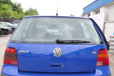 VW Golf 4 Limousine Heckklappe Kofferraumklappe Klappe hinten blau LW5Z ohnAnb