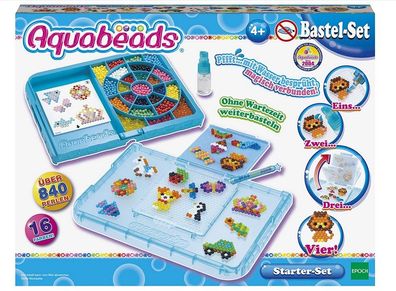 Aquabeads 31399 Starter Set Blau Bastelset Spiel für Kinder