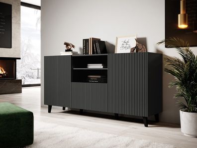 Kommode Vamos Grey 150 Stilvoll Wohnzimmer Highboard Sideboard Modern Kollektion M24