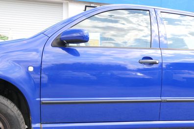 Fabia 6Y Kombi + Limousine Tür vorne links Fahrertür blau LF5K ohneAnbaute