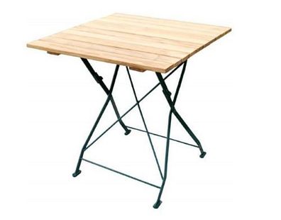 Klapptisch Holztisch Gartentisch Tisch, Gestell dunkel Grün 70x70 cm