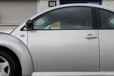 VW New Beetle 1C 9C Tür vorne links Fahrertür silber grau LG9R - OHNE Anbauteile