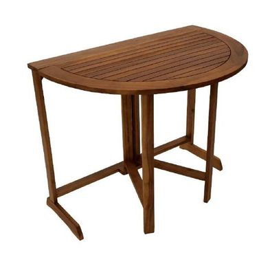 Klapptisch Gartentisch Holztisch halbrund 90x60m Akazie