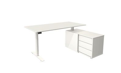 Kerkmann Schreibtisch mit Sideboard MOVE 1 Gestell weiß