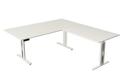 Kerkmann Schreibtisch Steh und Sitztisch MOVE 3 fresh mit Anbau (B) 200 x (T) 100 cm