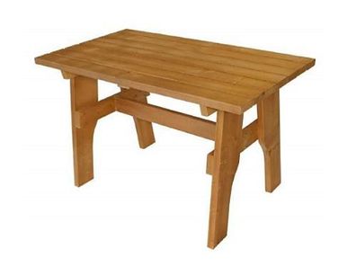Gartentisch Holztisch Tisch aus Kiefernholz massiv hellbraun 70 x 120 cm