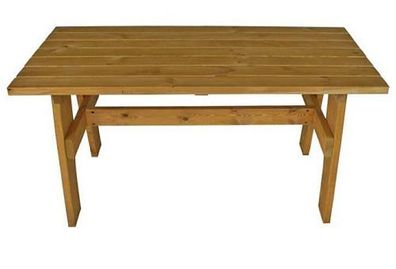 Gartentisch Holztisch Tisch aus Kiefernholz massiv helbraun 150 x 70 cm
