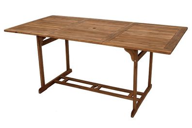 Gartentisch Holztisch 180 x 90 cm aus Akazienholz