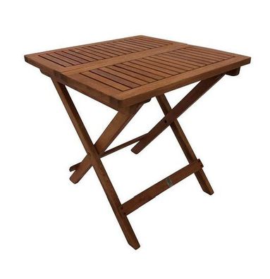 Gartentisch Beistelltisch Tisch 50x50cm Eukalyptusholz