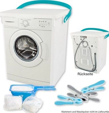 Centi Eimer Dekor Waschmaschine Deckel Henkel Kunststoff ca. 5 Liter