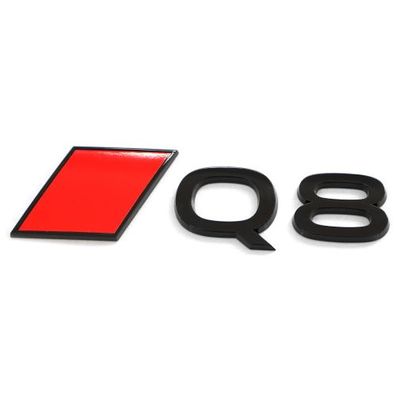 Original Audi Q8 e-tron Schriftzug Emblem schwarz/ rot 4KE853740B5FQ