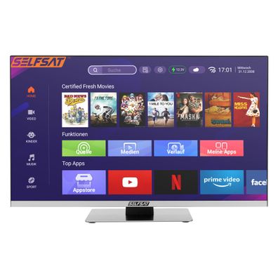 Selfsat SMART LED TV 1260 (60cm/24") rahmenloser TV + DVB-S2/ C/ T2 HD Tuner