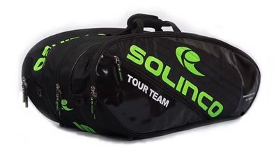 Solinco 15 Pack Tour Bag Black Green Tennis Bag