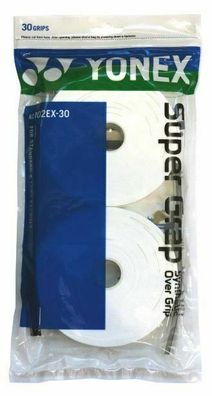 Yonex Super Grap x 30 White Grips für Tennis Griffbänder