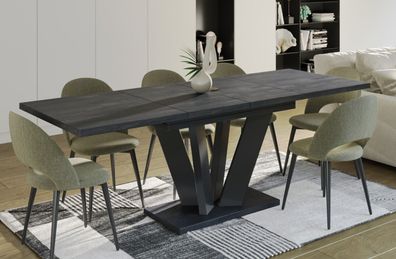 Esstisch 130-210 cm ausziehbar Esszimmertisch Säulentisch Küche modern design