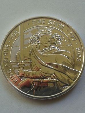 2£ 2023 2 Pfund 2023 Großbritannien Myths and legends King Arthur 1 Unze 999er Silber
