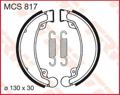 Bremsbacken TRW MCS817; 130x30 mm