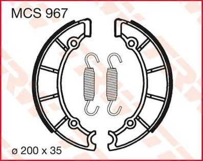 Bremsbacken TRW MCS851; 200x35 mm