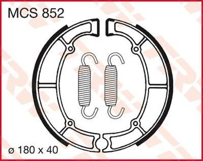 Bremsbacken TRW MCS852; 180x40 mm