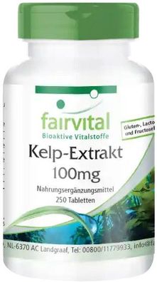 Kelp-Extrakt 100mg (150µg Jod) - 250 Tabletten - fairvital