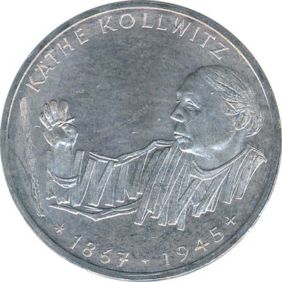 BRD 10 DM 1992 G Käthe Kollwitz Silber*