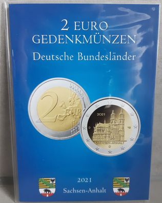BRD 2 EURO Sachsen-anhalt Magdeburger DOM 2021 Komplettsatz; Umlaufmünze zirkuliert