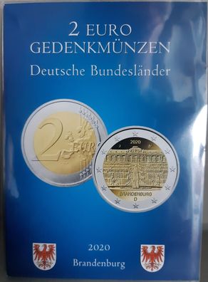 BRD 2 EURO Brandenburg Schloss Sanssouci 2020 Komplettsatz; Umlaufmünze von dem Künst