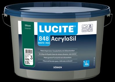 Lucite 848 AcryloSil 1 Liter vollweiß Basis 3