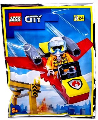 LEGO City 952209 Feuerwehr Figur Paula Popp Pilot mit Flieger