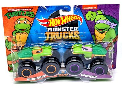 Mattel Hot Wheels 2er Pack HNX31 Michelangelo VS. Donatello