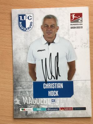 Christian Hock 1. FC Magdeburg 2022-23 AK orig. signiert - TV FILM #5331