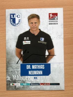 Dr. Matthias Neumann 1. FC Magdeburg 2022-23 AK orig. signiert - TV FILM #5330