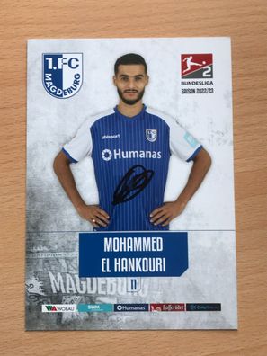 Mohammed El Hankouri 1. FC Magdeburg 2022-23 AK orig. signiert - TV FILM #5301