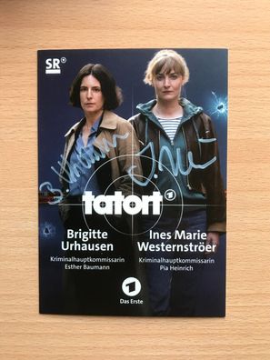 Brigitte Urhausen & Westernströber Autogrammkarte orig. signiert - TV FILM #5154