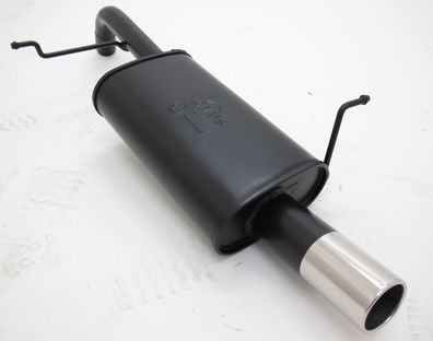 NOVUS Sportauspuff Endschalldämpfer 1x76mm passend für Ford Fiesta MK7 JA8