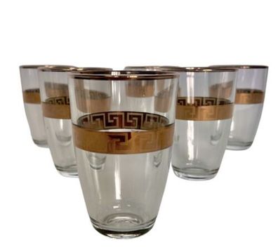 6er Set Latte macchiato Gläser Cappuccino Glas Transparent 250Ml Mäander Medusa