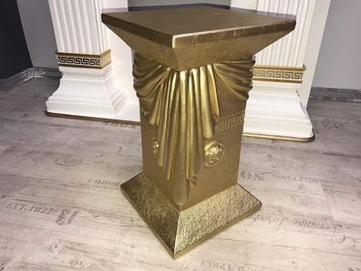 Gold Säule Mäander Style Dekosäule 55cm Griechische Säulen Barock Podest Handbemalt
