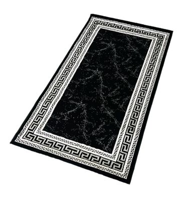 Mäander Teppich Läufer 80x150cm Carpet Medusa Wohnzimmerteppich Kunstseide NEU