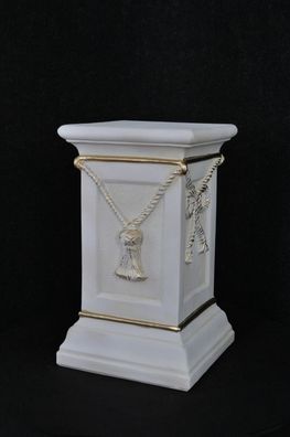 Säule Mäander Style Dekosäule 45cm Griechische Säulen Barock Podest Handbemalt