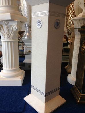 Säule Mäander Style Dekosäule 100 cm Griechische Säulen Barock Podest Handbemalt 54