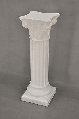 Podest Säule Ägyptisch Blumenständer Antik Stil 100 cm Medusa Weiß Standsäule