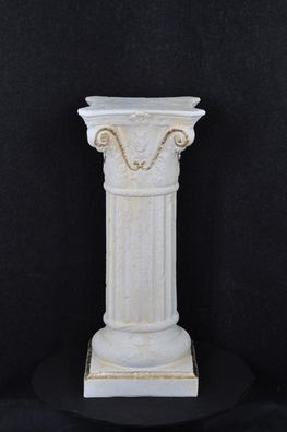 Säule Mäander Style Dekosäule 83 cm Griechische Säulen Barock Podest Handbemalt