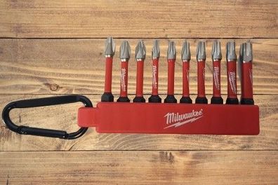Milwaukee Shockwave Bit-Set mit Karabiner 10-tlg.
