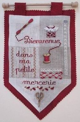 Stickpackung mit Perlen - Wandbehang "Ma petite mercerie"