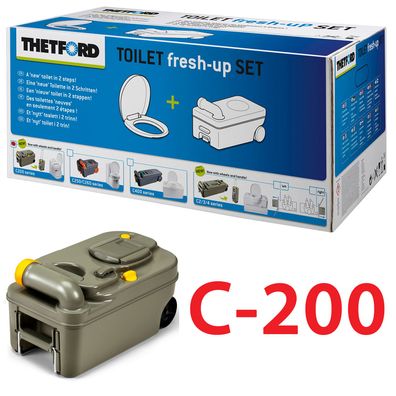 Thetford FRESH UP SET C200 Cassette Camping Abwasser Fäkalientank Reiniger NEU