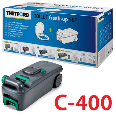 Thetford FRESH UP SET C400 Cassette Camping Abwasser Fäkalientank Reiniger NEU